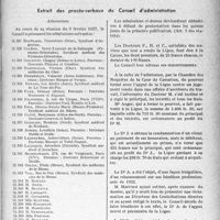 0876 - Page 875 - Partie professionnelle, Hygiène, Assistance, Mutualité, Intérêts corporatifs, Variétés. L’actualité professionnelle. Ligue médicale de défense professionnelle, « Le Sou Médical ». Extrait des procès-verbaux du Conseil d'administration