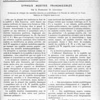 0902 - Page 901 - Partie scientifique. Travaux originaux. Syphilis muettes transmissibles, par le Professeur H. Gougerot