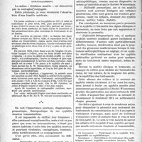 0905 - Page 904 - Partie scientifique. Travaux originaux. Syphilis muettes transmissibles, par le Professeur H. Gougerot. Hérédité occulte, ses dangers dans le mariage et pour la descendance. Syphilis muettes transmissibles héréditairement / Syphilis muettes transmissibles conjugalement