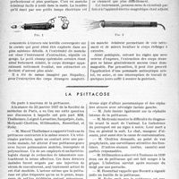 0913 - Page 912 - Partie scientifique. Travaux originaux. Extraction des corps étrangers de la cornée, par Étienne Ginestous. Extraction des corps étrangers non-pénétrants / La Psittacose [P. Lacroix]