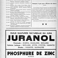 0949 - Page 948-LX - A travers l’officiel. Ligue médicale de défense professionnelle, " Le Sou Médical " / Masques à gaz pour officiers de réserve