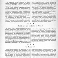 0991 - Page 990 - Partie scientifique. L'actualité scientifique. Notes de thérapeutique. Les dinitrophénols et leurs dérivés en thérapeutique, par René - Maurice Tecon / Faut-il ou non combattre la fièvre ? / La Rhodanémie