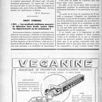 1017 - Page 1016-LX - Correspondance. Application destarifs d’honoraires. Visite dite de contrôle à domicile dans les grandes villes. Injection antitétanique plus deux pansements / Droit syndical. Les syndicats médicaux peuvent-ils défendre leurs droits contre l’État, les départements ou les communes ?