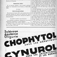 1045 - Page 1044-XII - A travers l’officiel. Légion d’honneur / Sanatoriums publics / Service de santé militaire