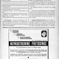1110 - Page IX-1109 - Dernières nouvelles. Hôpital-hospice de Saint-Denis (Seine) / Prix Chauvin / Mariages / Syndicat médical de la Creuse