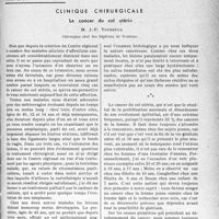 1118 - Page 1117 - Partie scientifique. Travaux originaux. Clinique chirurgicale. Le cancer du col utérin, M. J. -P. Tourneux