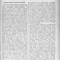 1130 - Page 1129 - Partie scientifique. L’actualité scientifique. La Presse. Quelques histoires de pleurésies purulentes [(La Loire Médicale, février 1937)] / Traitement de l’asystolie basedowienne [(La science Médicale Pratique, février 1937)]