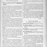 1140 - Page 1139 - Partie scientifique. L’actualité scientifique. Les Livres. Thérapeutique biologique, par Gaston Lyon, Chez G. Doin et Cie, éditeurs, Paris (VIe)