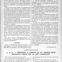 1146 - Page 1145 - Partie professionnelle, Hygiène, Assistance, Mutualité, Intérêts corporatifs, Variétés. Bulletin de l’Actualité. Responsabilité du médecin traitant. Anesthésie générale — Décès / A. M. G. — Opérations à domicile ou en clinique privée inscription tardive sur la liste d’assistance
