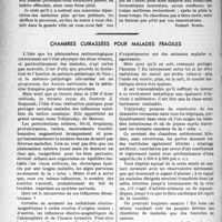 1151 - Page 1150 - Partie professionnelle, Hygiène, Assistance, Mutualité, Intérêts corporatifs, Variétés. Bulletin de l’Actualité. Encombrement médical / Chambres cuirassées pour malades fragiles