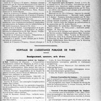 1158 - Page 1157 - Partie professionnelle, Hygiène, Assistance, Mutualité, Intérêts corporatifs, Variétés. Faculté de médecine de Paris. Enseignement et actes de la Faculté / Hôpitaux de l’assistance publique de Paris. Enseignement, concours, avis divers