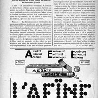 1161 - Page 1160-LVI - A travers l’officiel. Réponses des ministres aux questions des parlementaires. Paiement des honoraires médicaux par les malades hospitalisés / Moyens d’action des préfets contre les médecins de l’Assistance gratuite / Calcul de l’indemnité de déplacement en matière médico-légale