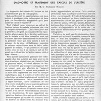 1186 - Page 1185 - Partie scientifique. Travaux originaux. Diagnostic et traitement des calculs de l’uretère, par M. le Professeur Marion
