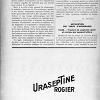 1229 - Page 1228-LVI - Correspondance. Exemple à méditer pour les jeunes / Application des tarifs d’honoraires. Fracture du scaphoïde réduit et contenu par appareil plâtré