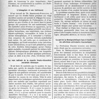 1269 - Page 1268 - Partie scientifique. L'actualité scientifique. La Presse. Syphilis et cancer de la verge [(Le Bulletin Médical, 27 février 1937)] / L’hémogénie et son traitement [(Jour. de Méd. et de Chir. Prat. 10 février 1937)] / La cure radicale de la sinusite fronto-ethmoidale purulente chronique [(Bruxelles-Médical, 21 février 1937)] / La part de la Roentgenthérapie dans le traitement des affections articulaires traumatiques [(Paris Médical, 6 février 1937)]
