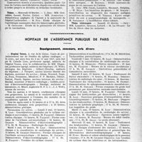 1302 - Page 1301 - Partie professionnelle, Hygiène, Assistance, Mutualité, Intérêts corporatifs, Variétés. Faculté de médecine de Paris. Enseignement et actes de la Faculté / Hôpitaux de l'assistance publique de Paris. Enseignement, concours, avis divers