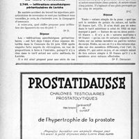 1311 - Page 1310-LXX - Correspondance. Accidents. Contre-visite d'un accidenté du travail / Application des tarifs d’honoraires. Infiltrations anesthésiques périarticulaires de Leriche / Suture simple et sutures multiples