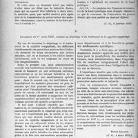 1333 - Page 1330 - Hygiène et prophylaxie. Décret du 31 décembre 1936 portant organisation des services de prophylaxie des maladies vénériennes / Circulaire du 1ermars 1937, relative au dépistage et au traitement de la syphilis congénitale