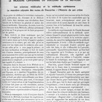 1344 - Page 1339 - Propos du jour. Le troisième centenaire du discours de la méthode. Les sciences médicales et la méthode cartésienne. La macabre odyssée des restes de Descartes : L’Histoire de son crâne [J. Noir]