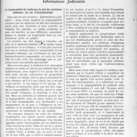 1376 - Page 1373 - Partie professionnelle, Hygiène, Assistance, Mutualité, Intérêts corporatifs, Variétés. L’actualité professionnelle. Informations Judiciaires. La responsabilité des médecins du fait des auxiliaires médicaux (en cas d’hospitalisation)