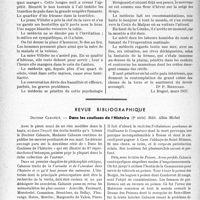 1381 - Page 1378 - Partie professionnelle, Hygiène, Assistance, Mutualité, Intérêts corporatifs, Variétés. La Presse et les Sociétés. Scènes de la vie médicale à la campagne. L'accouchement / Revue bibliographique. Dans les coulisses de l’Histoire, Docteur Cabanès, Édit. Albin Michel