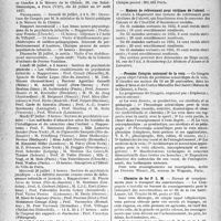 1385 - Page 1382 - Partie professionnelle, Hygiène, Assistance, Mutualité, Intérêts corporatifs, Variétés. Reportage professionnel. Nouvelles et Informations. Le Ier Congrès international de psychiatrie infantile / Maison de relèvement pour victimes de l’alcool / Premier Congrès universel de la voix / Chemins de fer P. L. M
