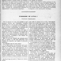 1418 - Page 1413 - Partie scientifique. Travaux originaux. Les troubles du foie chez l'enfant, par M. E Binet et R. Jahiel / Syndrome de little, Professeur Ombrédanne