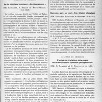 1426 - Page 1421 - Partie scientifique. L'actualité scientifique. Les Sociétés Savantes. Paris. Académie de médecine. Sur les infections humaines à « Bacillus ramosus », (16-3-1937) / Glaucome aigu au cours d’un tétanos céphalique, (9-3-1937) / Académie de chirurgie. L’action des irradiations infra-rouges sur les modifications humorales poste-opératoires, (20-1-1937)