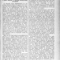 1438 - Page 1433 - Partie professionnelle, Hygiène, Assistance, Mutualité, Intérêts corporatifs, Variétés. L'actualité professionnelle. Informations Judiciaires. A quelles conditions le colportage pharmaceutique est-il illicite