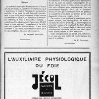 1458 - Page LIX-1451 - Correspondance. Application des tarifs d’honoraires. Certificat-final avec fixation du taux de l’incapacité permanente partielle / Une mise au point, à propos de radios concomittantes