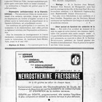 1472 - Page IX-1465 - Dernières nouvelles. Préfecture du département de la Seine / Dispensaires antituberculeux de la Charente-Inférieure / Hôpitaux de Nîmes / Naissance / Mariage / Dîner annuel du Syndicat des médecins de la Seine
