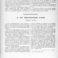 1491 - Page 1484 - Partie scientifique. Travaux originaux. La maladie de Conor et Bruch (fièvre boutonneuse) à Tanger pendant l’été 1936, par le Docteur Dechop. Ilex paraguayensis Saint-Hilaire, Jean Schunck de Goldfiem / Le test préhypophysaire d’Aron, Docteur J. de Prat