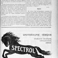 1522 - Page LV-1515 - Correspondance. Accidents. Une hernie est-elle un accident du travail. Application du « Tout compris»