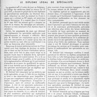 1546 - Page 1539 - Propos du jour. Le diplôme légal de spécialiste [J. Noir]