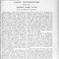 1548 - Page 1541 - Partie scientifique. Travaux originaux. Clinique ophtalmologique, (Hôtel-Dieu). Exophtalmie d’origine tumorale, par M. le Professeur F. Terrien