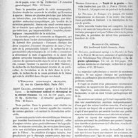 1567 - Page 1560 - Partie scientifique. L’actualité scientifique. Les livres. Quelques vérités premières (ou soi-disant telles) en pathologie cardio-vasculaire, par E. Donzelot, Masson et Cie, éditeurs, Paris / La stérilité, étude étiologique et clinique par Jean Séguy. L’expansion scientifique Française, Paris / Le traitement médical et chirurgical de la stérilité féminine, par André Chalier, L’Expansion scientifique Française, Paris (VIe) / Traité de la goutte, par Thomas Sydenham, Imprimerie Arts-Graphique, Nancy / La migraine ophtalmique, par G. Renard. Masson et Cie, éditeurs. Paris