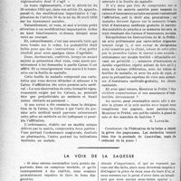 1585 - Page 1578 - Partie professionnelle, Hygiène, assistance, mutualité, intérêts corporatifs, variétés. L'actualité professionnelle. Monsieur le préfet vous parle / La voix de la sagesse
