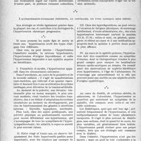 1625 - Page 1618 - Partie scientifique. Travaux originaux. La clinique cardiologique au goût du jour. L’hypertension, syndrome de signification et d'évolution variables, d’après le Professeur agrégé A. Dumas, de Lyon. Ce n’est ni l’hypertension chronique progressive, affection du système artériel en entier ni l'hypertension purement symptomatique au cours d’affection diverse / L’hypertension-syndrome présente, au contraire, un type clinique bien défini [G. Fischer]