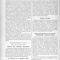 1631 - Page 1624 - Partie scientifique. L’actualité scientifique. Les sociétés savantes. Paris. Société médicale des hôpitaux de Paris. Tabes hérédosyphilitique avec labyrinthite apparaissant à l’âge adulte ou dans l’enfance, 29-1-1937 / Société de médecine de Paris, Séance du 27 février 1937. Dispositif pour anesthésie intraveineuse / Les réactions de la muqueuse nasale / Les drogues à dynamisme élevé et la thérapeutique à doses minima / Chirurgie articulaire / Gastrectomie large dans un cas de gastrite