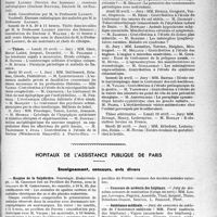 1648 - Page 1641 - Partie professionnelle, Hygiène, assistance, mutualité, intérêts corporatifs, variétés. Faculté de médecine de Paris. Enseignement et actes de la Faculté / Hôpitaux de l’assistance publique de Paris. Enseignement, concours, avis divers