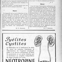 1660 - Page LVII-1653 - Correspondance. Application des tarifs médicaux. Réduction de fracture de doigts par extension continue [Dr F. Decourt] / Remboursement des frais pharmaceutiques aux assurés sociaux [Dr F. Decourt]