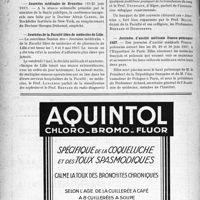 1667 - Page 1660-VIII - Dernières nouvelles. Faculté de médecine de Bordeaux / Journées médicales de Bruxelles / Journées de la Faculté libre de médecine de Lille / Journées d’amitié médicale franco-polonaise 1937