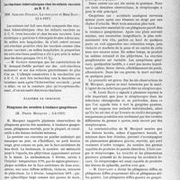 1690 - Page 1683 - Partie scientifique. L’actualité scientifique. Les sociétés savantes. Paris. Académie de médecine. Les réactions tuberculiniques chez les enfants vaccinés au B. C. G, 13-4-1937 / Académie de chirurgie. Phlegmons des membres à tendance gangréneuse, 3-2-1937
