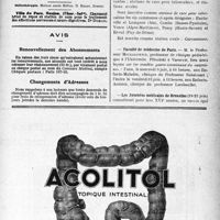 1742 - Page VII-1735 - Renseignements / Dernières nouvelles. Académie de médecine / Faculté de médecine de Paris / Les Journées médicales de Bruxelles