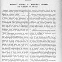 1750 - Page 1743 - Propos du jour. L’assemblée générale de l’association générale des médecins de France [J. Noir]