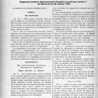 1787 - Page 1780 - Partie professionnelle, Hygiène, assistance, mutualité, intérêts corporatifs, variétés. Bulletin de l’actualité. Documents officiels : hygiène départementale. Circulaire du 26 avril 1937 relative au règlement sanitaire départemental-type / Règlement sanitaire départemental d’hygiène prescrit par l’article 1er du décret-loi du 30 octobre 1935