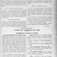1792 - Page 1785 - Partie professionnelle, Hygiène, assistance, mutualité, intérêts corporatifs, variétés. Bulletin de l’actualité. Documents officiels : hygiène départementale. Règlement sanitaire départemental d’hygiène prescrit par l’article 1er du décret-loi du 30 octobre 1935 / Faculté de médecine de Paris. Enseignement et actes de la Faculté