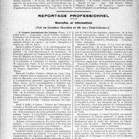 1793 - Page 1786 - Partie professionnelle, Hygiène, assistance, mutualité, intérêts corporatifs, variétés. Faculté de médecine de Paris. Enseignement et actes de la Faculté / Reportage professionnel. Nouvelles et Informations. Ve Congrès international des hôpitaux