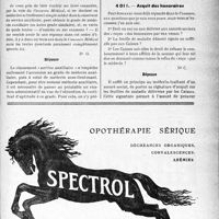 1794 - Page LV-1787 - Correspondance. Questions médico-militaires. Un auxiliaire peut devenir médecin auxiliaire / Assurances sociales. Acquit des honoraires