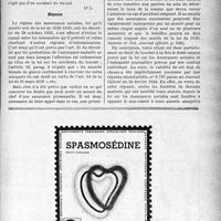 1796 - Page LVII-1789 - Correspondance. Assurances sociales. Cumul d'une assurance individuelle et des prestations des Assurances sociales